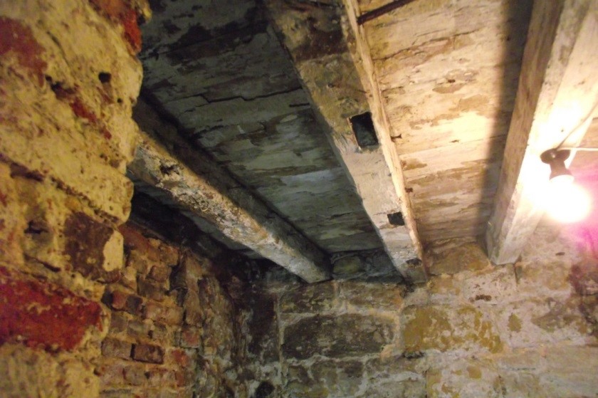 View looking east of beams 8 (the short one) and 2 & 3 showing evidence of re-use. 
