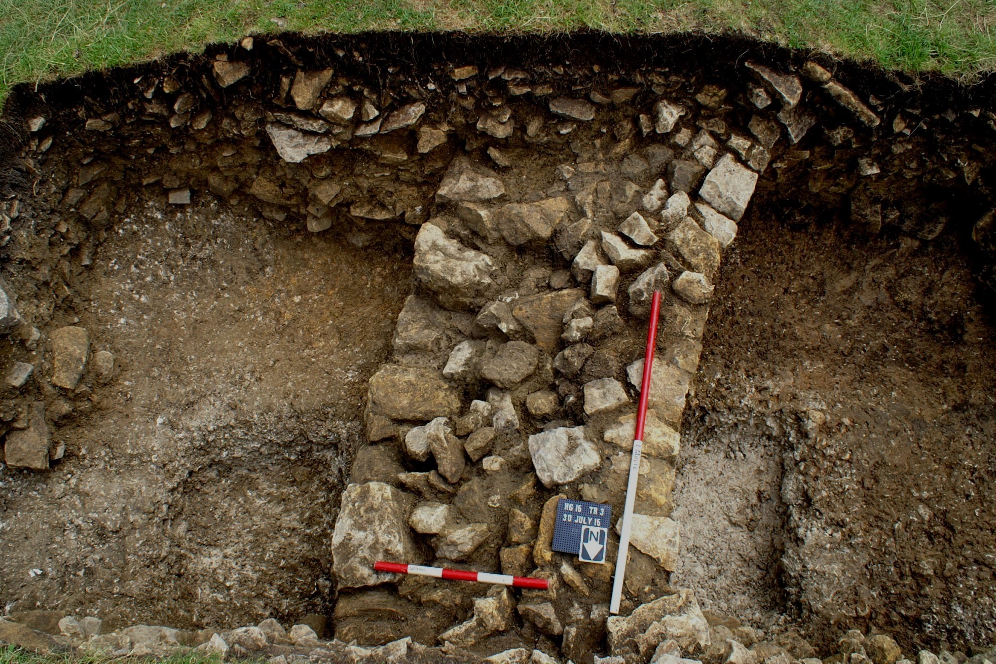 The curved wall in Trench 3