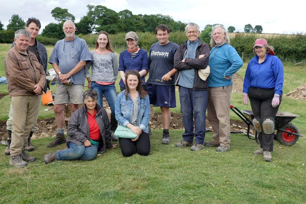 Some of the fieldwork team at Hanging Grimston