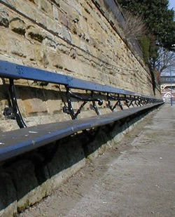 railway bench at Scarborough Station